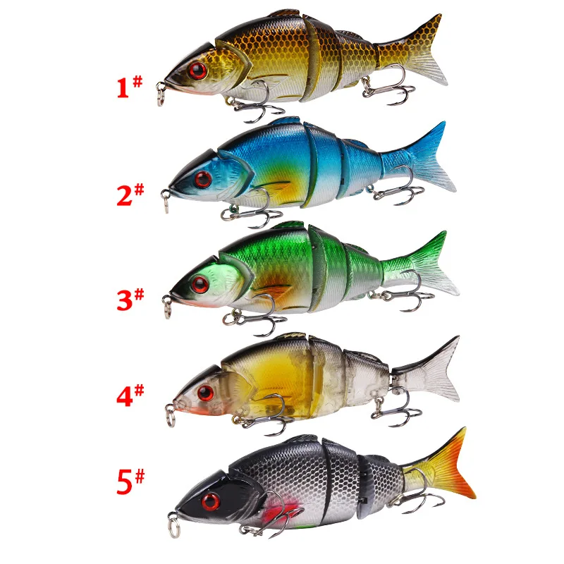 

OKTOOL 1PCS Multi Section Sea Bass Hard Fishing Lure 3D Fish Eyes Crankbaits Minnow Fake Artificial Bait Carp Tackle 5 Section