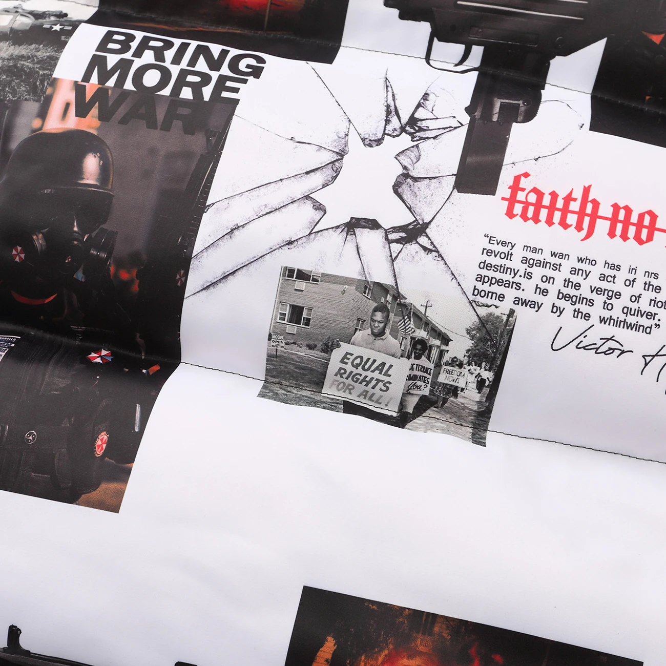 

LACIBLE Hip Hop Parka Puffer Jacket Men Streetwear War Photo Printing Block Padded Jacket Winter Harajuku Cotton Black Patchwork