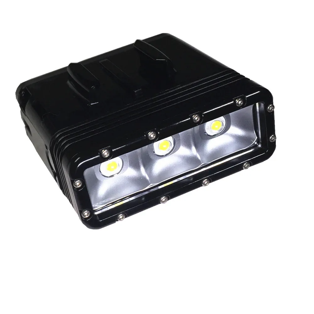 Двойной аккумулятор фонарик для дайвинга подводный светодиодный заполняющий