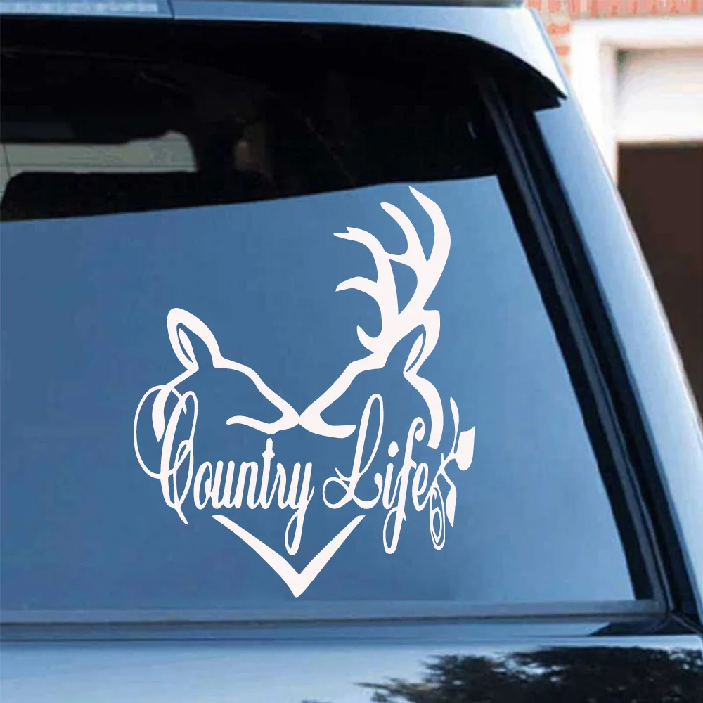 

Creative Antlers Auto Stickers On The Car Vinyl Auto Sticker Oil Tank Cover Car Styling Custom Sticker