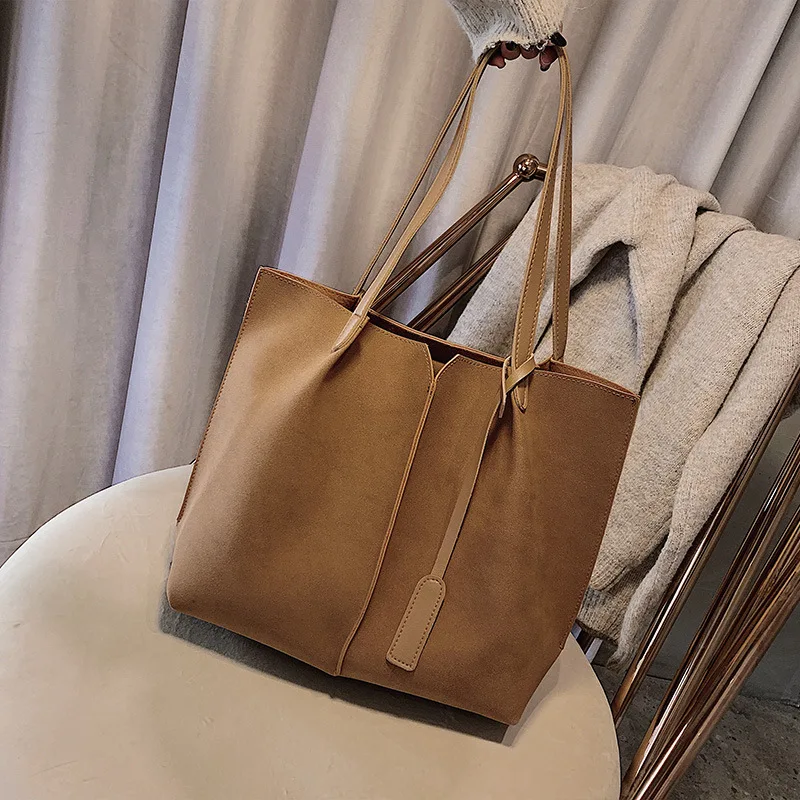 Women's Soft Leather Handbag High Quality Women Shoulder Bag Luxury Brand Tassel 2 sets Bucket Fashion Handbags | Багаж и сумки