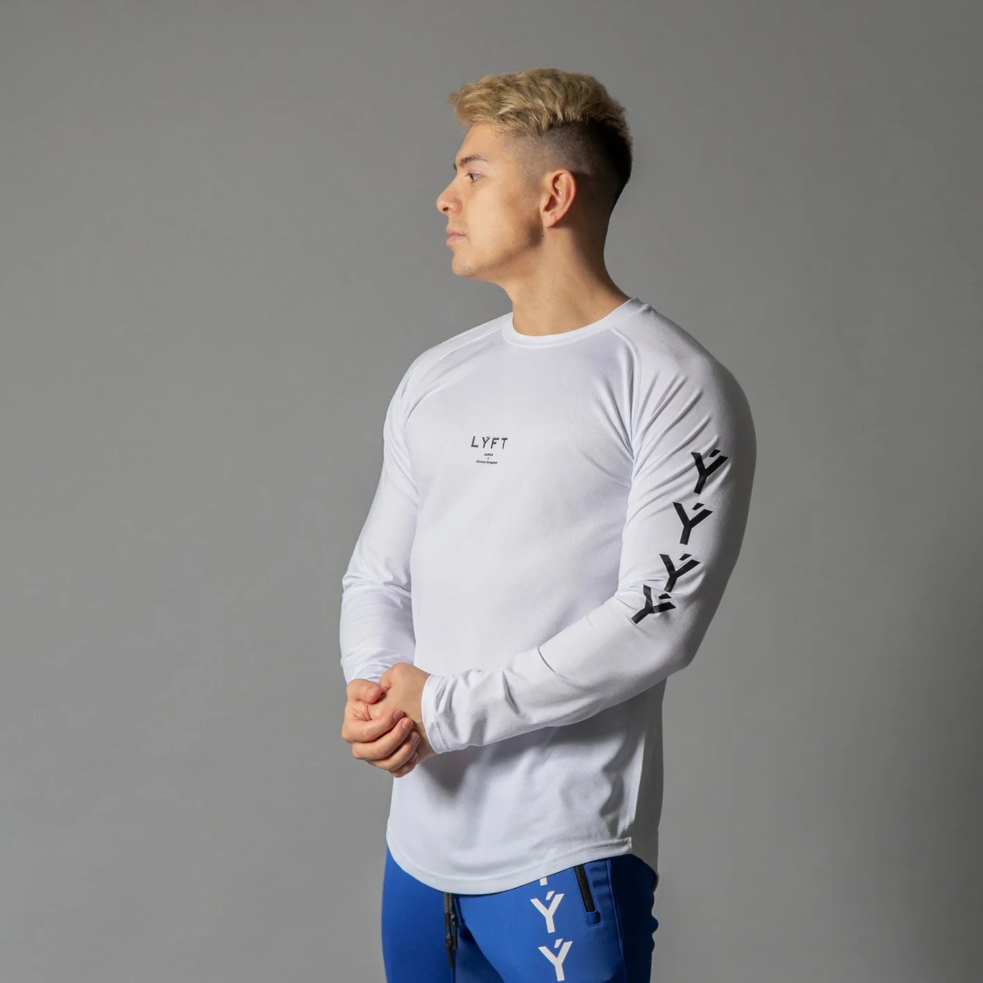 Новейшая футболка LYFT для бега мужская спортивная бодибилдинга компрессионный
