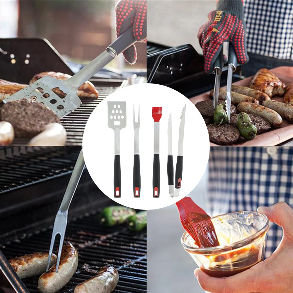 

BBQ Grill Tool Set Stainless Steel Barbecue Grilling Tools Outdoor Camping Cooking Tools Set BBQ Grill Accessories Kit