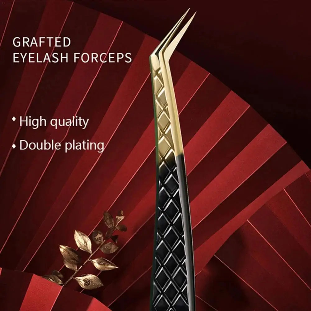 

100% Closed High Quality New Style Eyelashes Tweezers anti-slip Makeup Improve Professional Hand design Y2R5