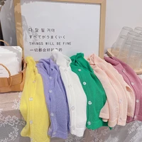 girls coats 2021 summer baby sunproof clothing knit jacket childrens coat candy color toddler costumes conditioner cardigan