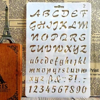 english alphabet number diy scrapbook drawing template measuring ruler stencil drafting supplies