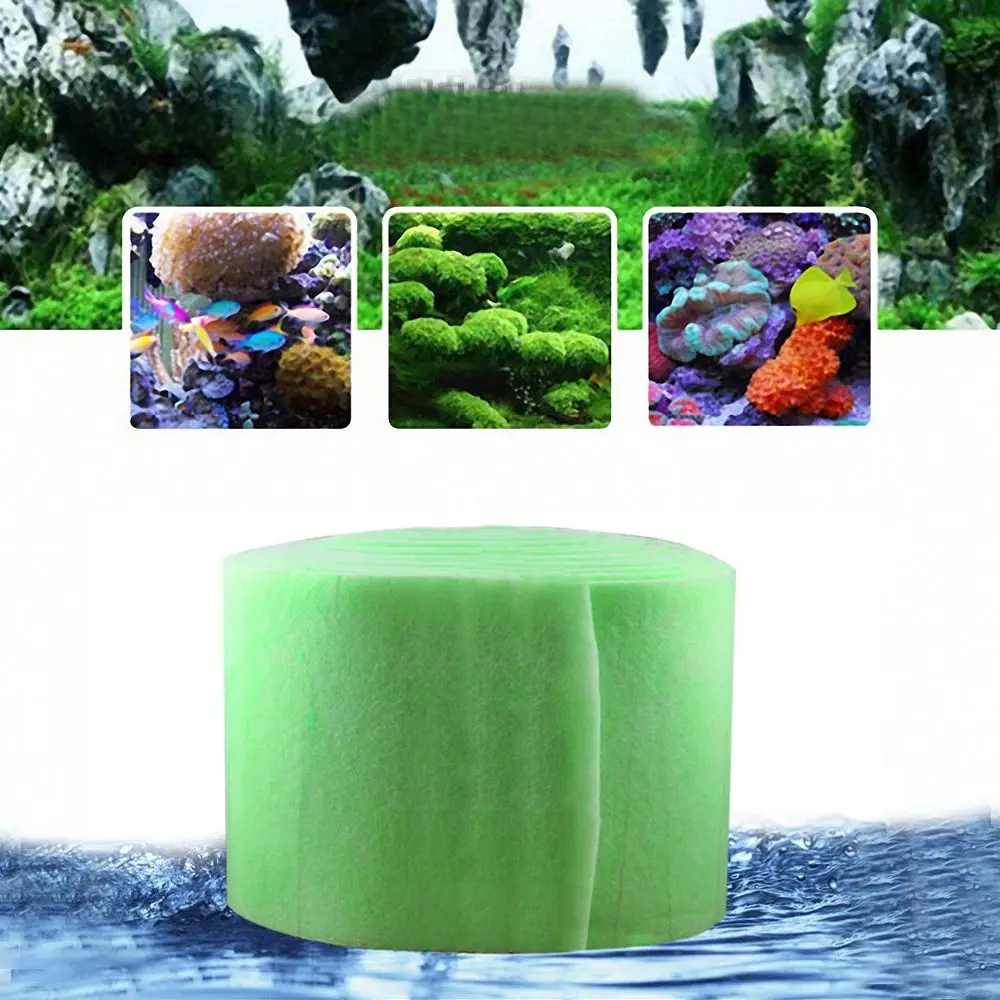 Fish Tank Aquarium Water Filter Washable 2 Levels Biochemical Foam Sponge Cotton 120*30*0.4cm | Дом и сад