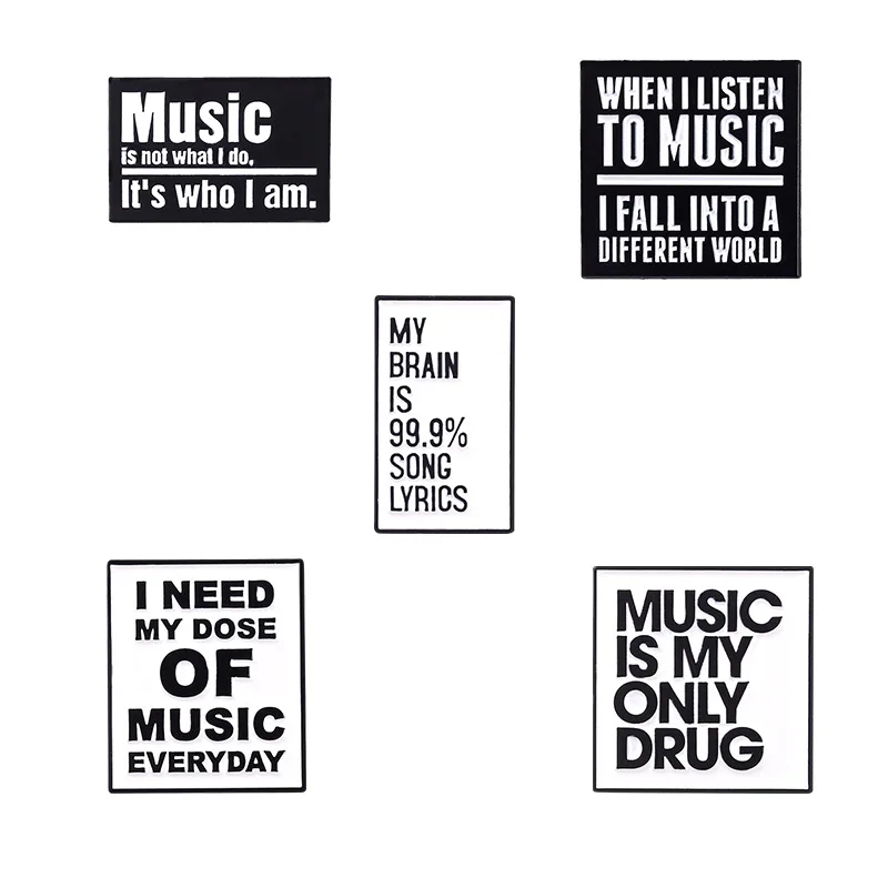 Крутые цитаты эмалевые булавки для любителей музыки требуют на каждый день