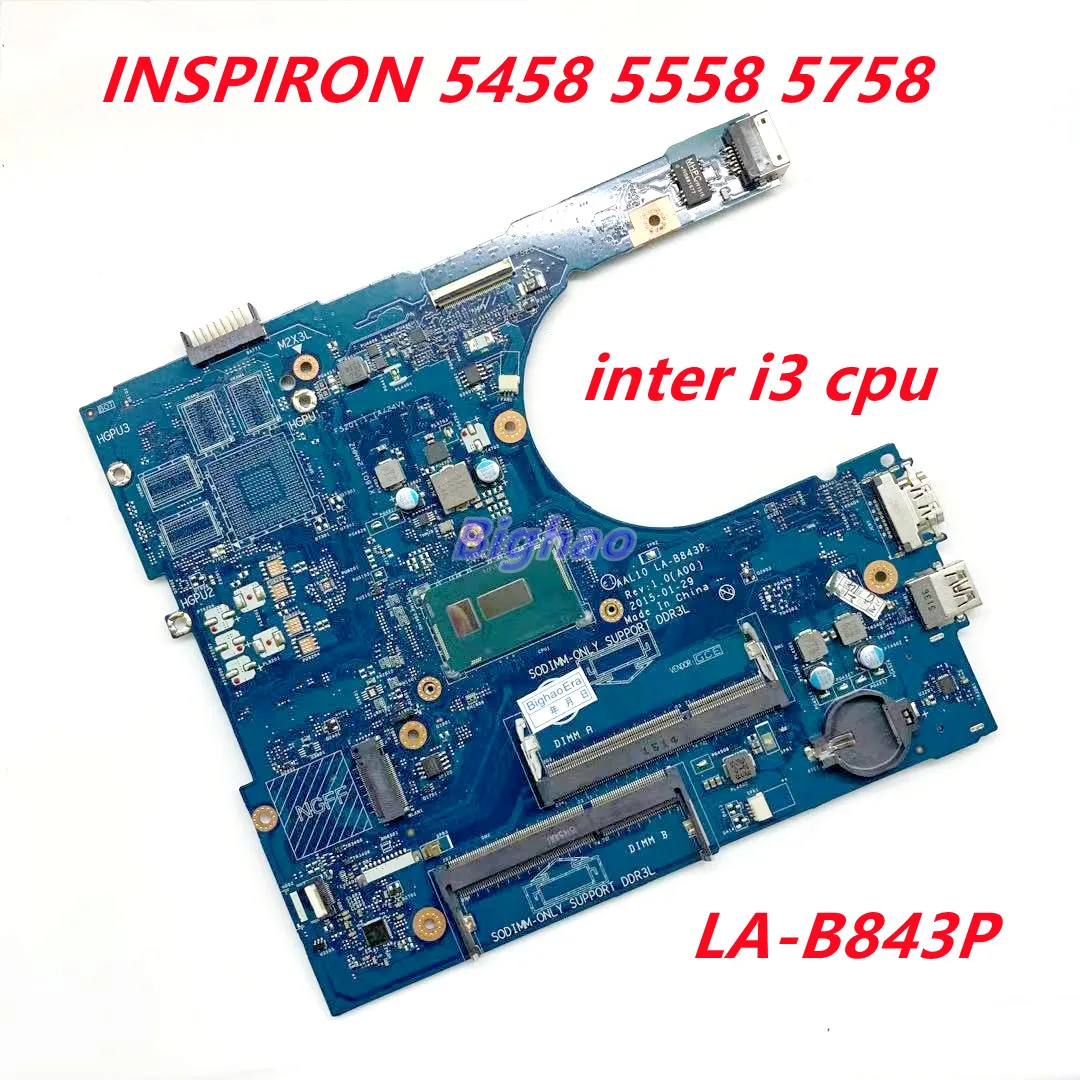 

CN-0W45H6 0F0FC6 0N64X4 с процессором inter i3 для dell Inspiron 5458 5558 5758 Материнская плата ноутбука
