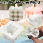 Формы для свечей для ароматерапии, изготовление свечей, простые квадратные геометрические формы из смолы, 3d силиконовая форма для мыла