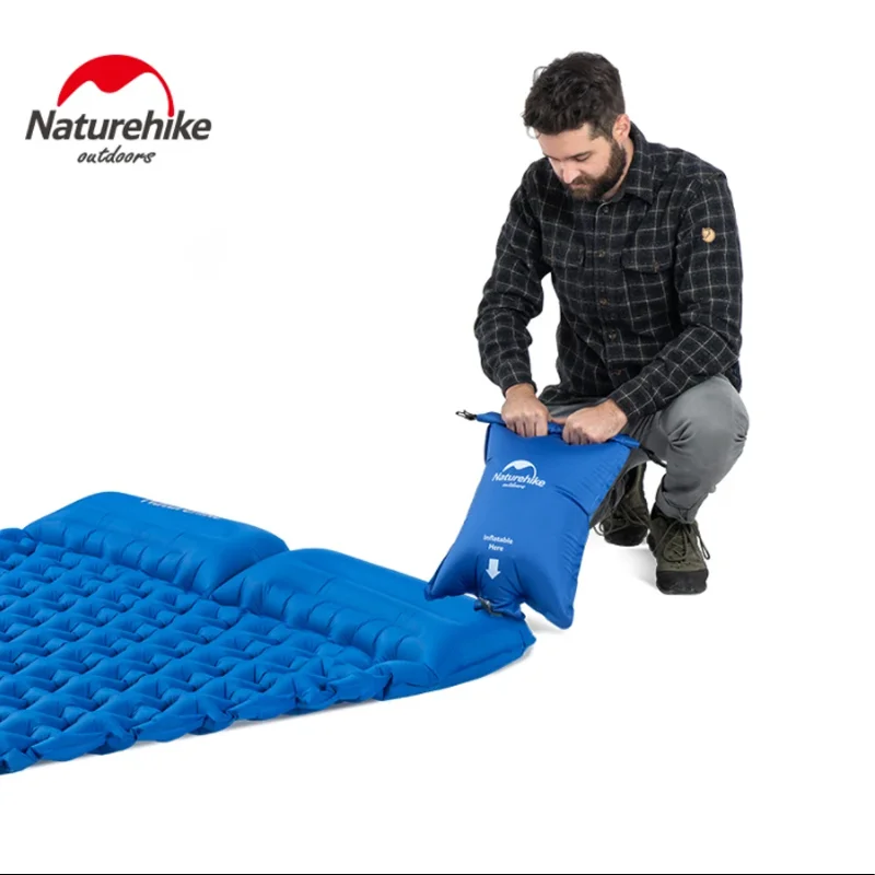 

Naturehike Ultralight 2 Person Air Mattress Nylon TPU Sleeping Pad Mattress Lengthened Inflatable Mat Portable With Air Bag