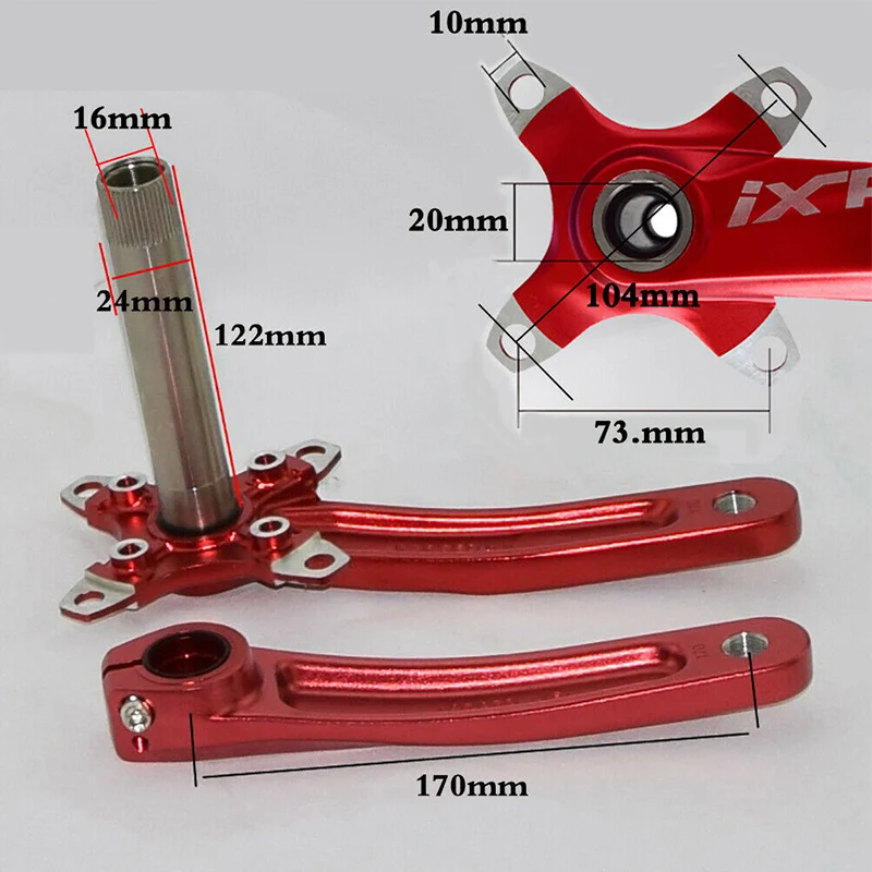 104/64BCD MTB велосипедная система 3x10S 24/32/42T тройной Скорость передняя Звездочка Велоспорт Chainset 170 мм рукоятки BB для горного велосипеда дорожный велосипед