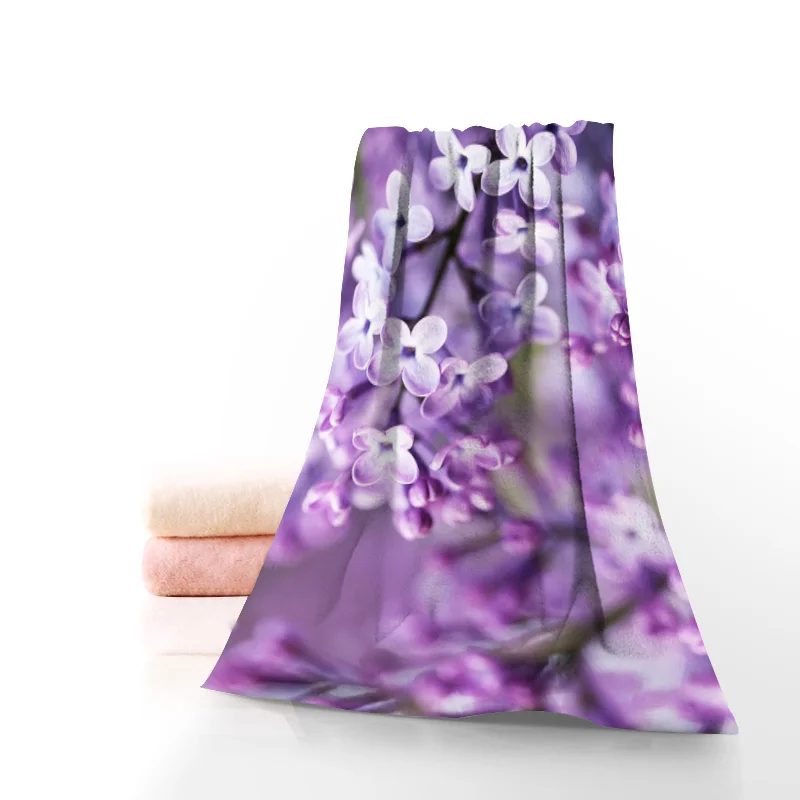 Изготовленный На Заказ сиреневого цветов 35*75 см уход за кожей лица Полотенца s для