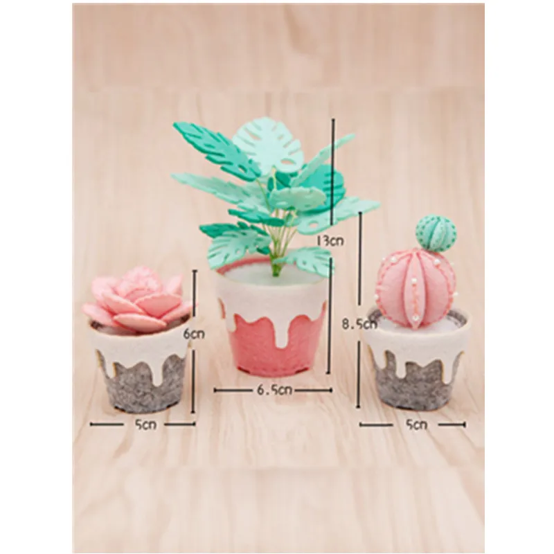 Войлочная игрушка Botany в 6 стилях DIY ремесло кактус суккулент растительные листья