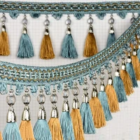 5 meter beaded lace curtain sewing tassel fringe trim upholstery curtain ribbon garment sewing accessory curtain decor supplies