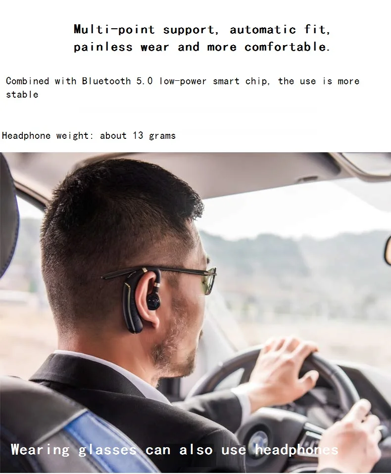 GDLYL Hands-free беспроводные Bluetooth наушники bluetooth-гарнитура наушники-вкладыши с микрофоном наушники чехол для IPhone Xiaomi