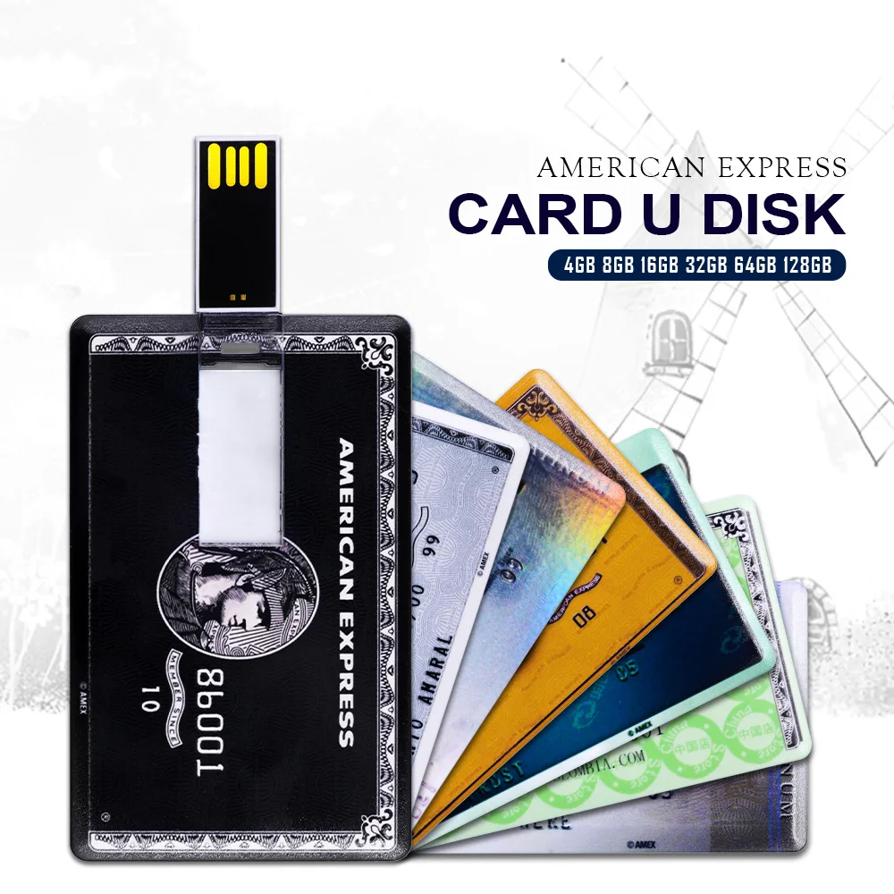 Водонепроницаемый супертонкий USB флэш накопитель для кредитных карт на 4 ГБ 8 16 32 64