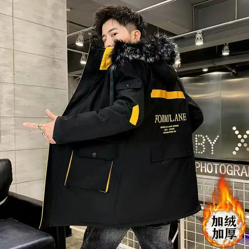 White Duck Down Jacket Winter Coat men Loose Windproof Down Coat Hooded Warm Down Parka men coat jackets