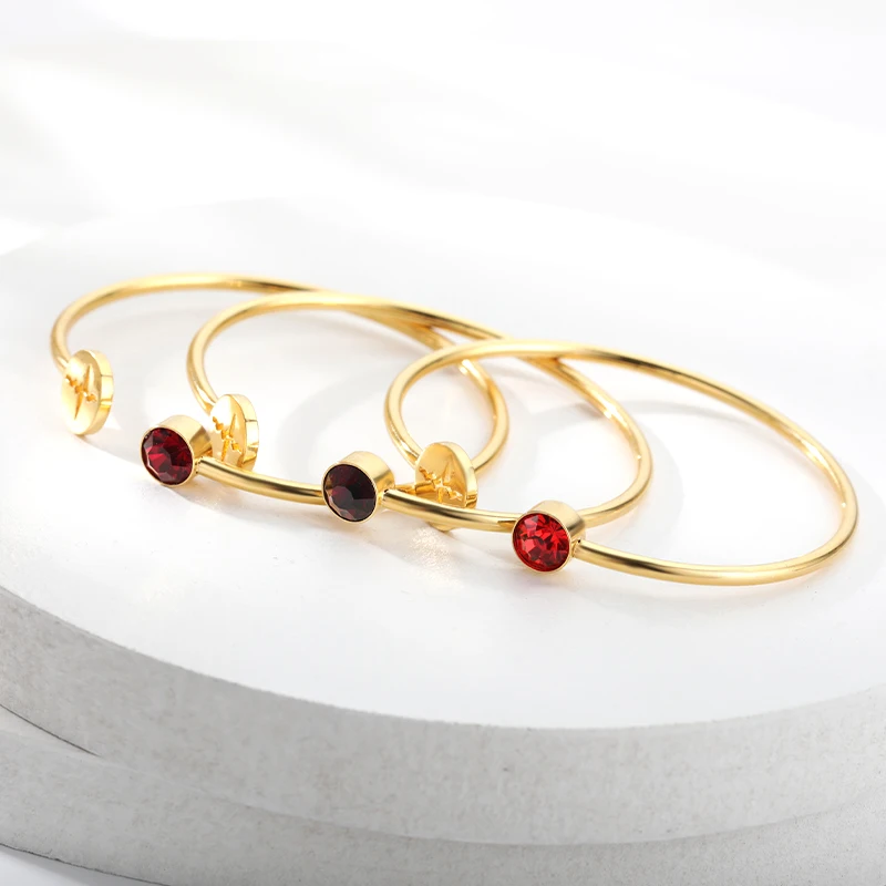 Birthstone Heartbeat Cardiogram Bracelets For Women Bangle Stainless Steel Adjustable Bracelet for Couple Birthday Jewelry Gifts | Украшения