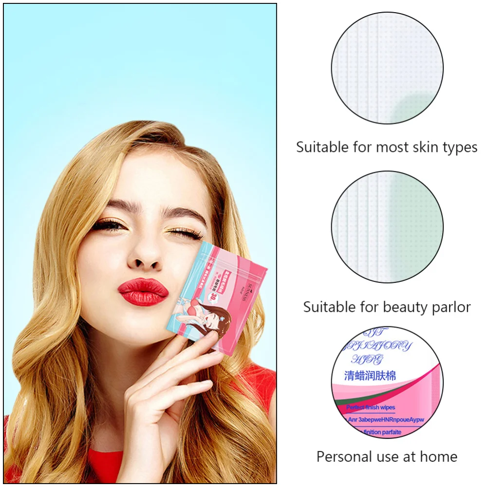 

30Pcs Lip Hair Removing Paper Female Depilatory Paper Face Cleaning Paper