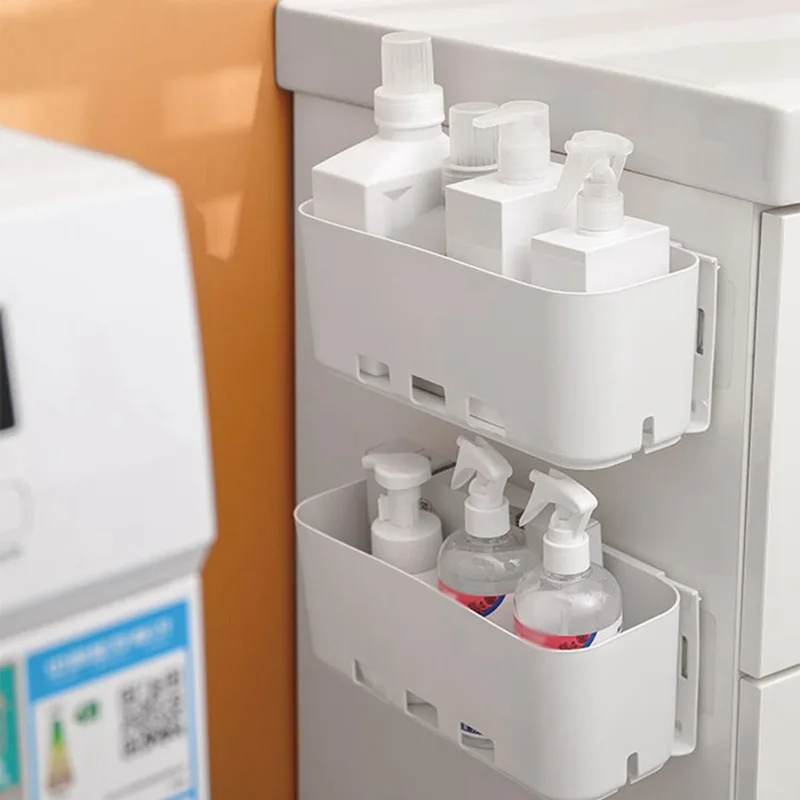 

Storage Box Kitchen Cabinet Retractable Drawer Type Rack Multi-function Punching Clamping Pull-out Storage Rack 2021 New