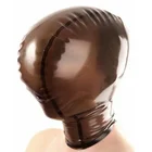 Латексный капюшон с дыхательным отверстием для игры, удушающая резиновая маска, костюм для клубной вечеринки