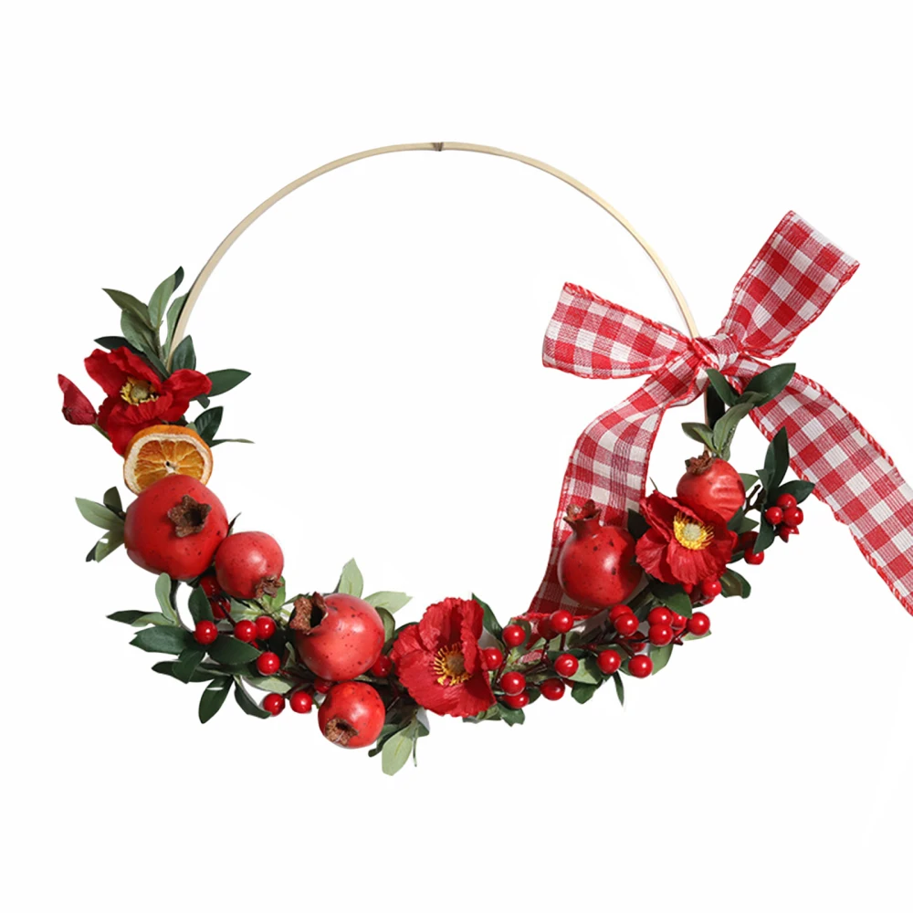 

Настенный декоративный венок с имитацией граната, 30 см