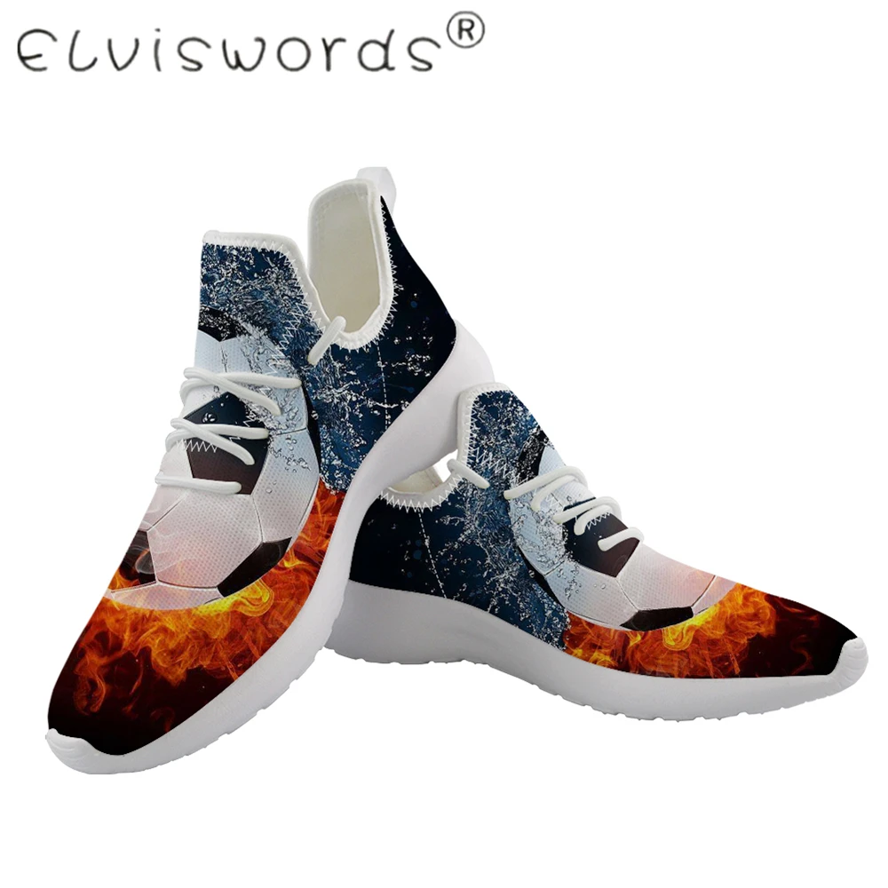 

Новые мужские футбольные туфли ELVISWORDS с принтом, Вулканизированная подошва, нескользящая обувь, весна-осень, Мужская удобная легкая обувь