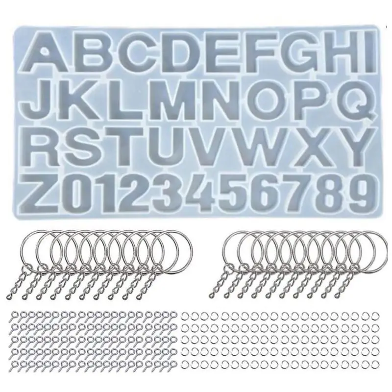 

1 Set Crystal Epoxy Resin Mold Alphabet Letter Number Pendant Casting Silicone Mould DIY Crafts Jewelry Making Tool