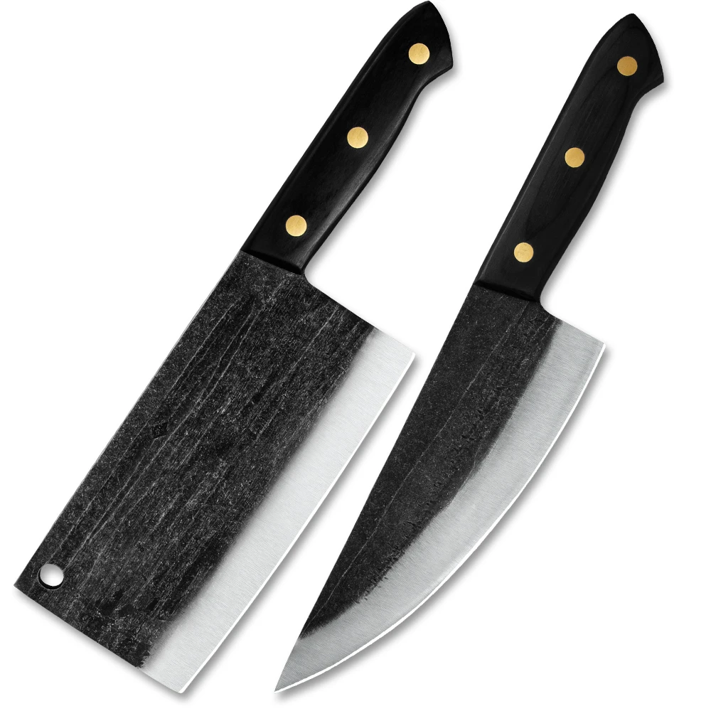 

Sowoll Kitchen Chinese Cleaver Knife Stainless Steel Full Tang Cooking Chef Knives Slicing Chopping Knife With Wenge Wood Handle