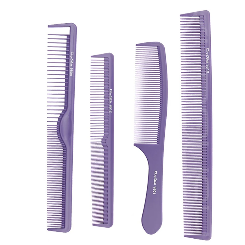 7 pcs/lot Purple Professional Barber Comb Set Antistatic Hairdressing Cutting For Hairdresser Heat Resistant Carbon | Красота и