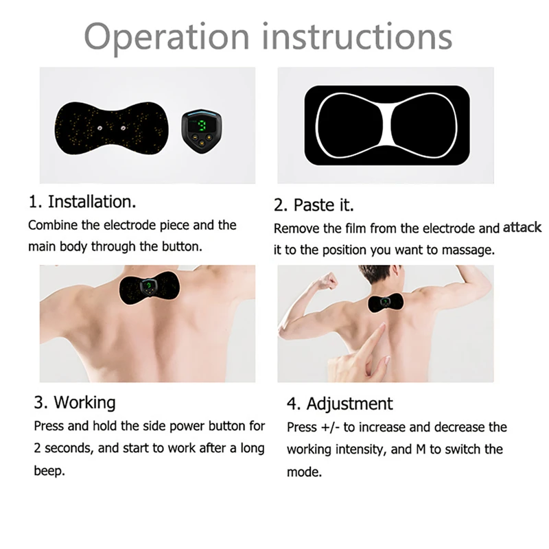 

EMS Neck Massager Back And Neck Vibro Massager Electric Chinese Medicine USB Tens Health Care Machine Shiatsu Massager Shiatsu