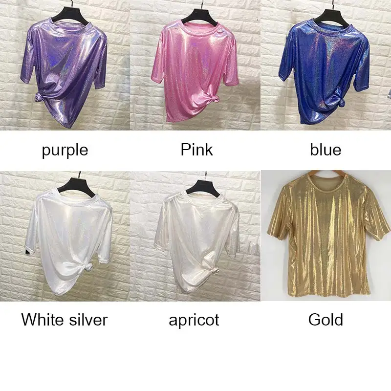 Футболка женская блестящая | Женская одежда