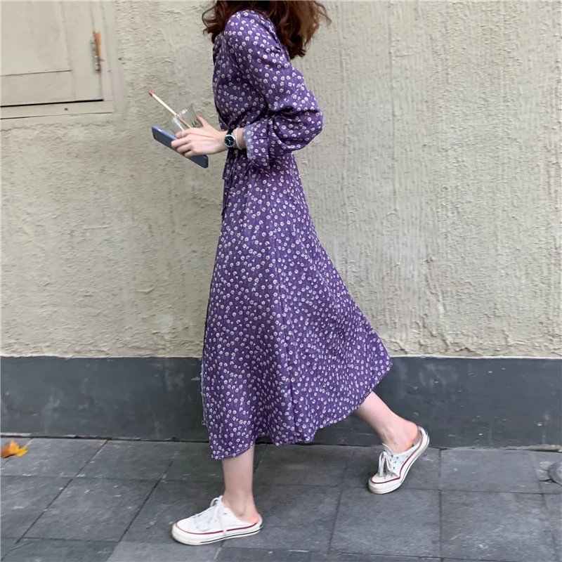 

ZOSOL Chic flower long sleeve with long dress