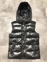 vest for women sleeveless down jacket korean fashion hooded autumn winter thick blackwhite warm clothes female waistcoat