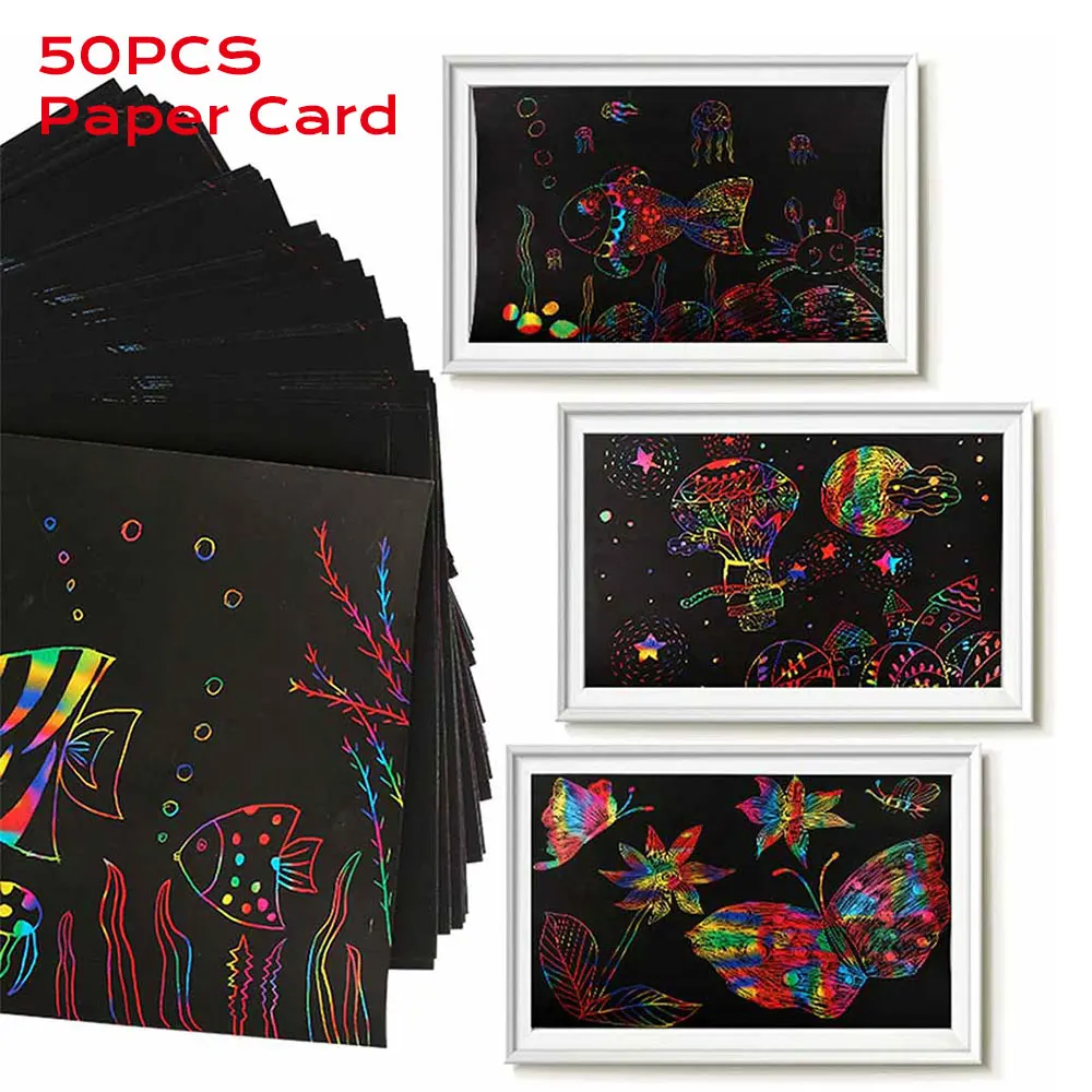 Картина развивающие игрушки магический куб Цвет бумага для скретч Арта карты с