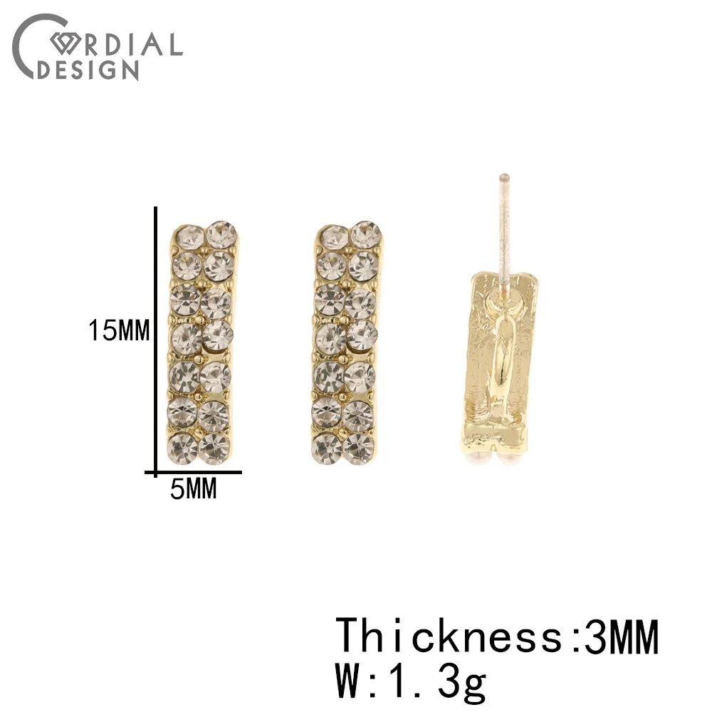 

Cordial Design 50Pcs Jewelry Accessories/Rhinestone Earrings Stud/Imitation Pearl/DIY Making/Jewelry Findings & Components