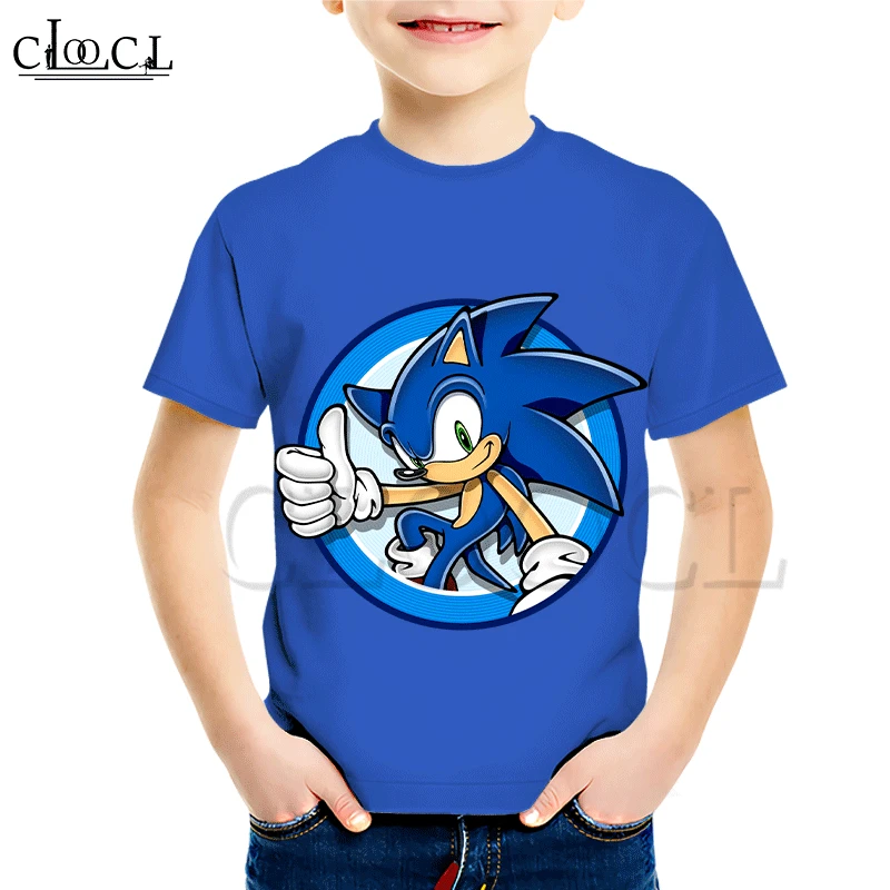 Детская футболка с 3D принтом Sonic для мальчиков и девочек повседневные футболки