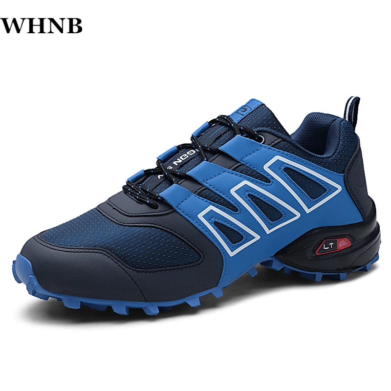 

WHNB Men Hiking Shoes Men Climbing Sneakers Breathable No-slip Male Sport Shoes Tactical Hunting Trekking Shoes Summer Mesh