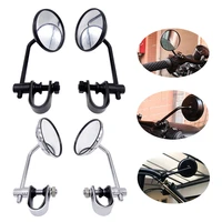 1 pair universal 8mm stainless steel motorcycle back view mirror classic retro vintage round rearview mirror