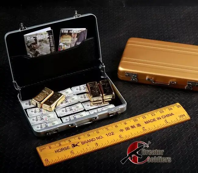 Металлический Чемодан в масштабе 1/6 для солдатиков коробка наличных модель
