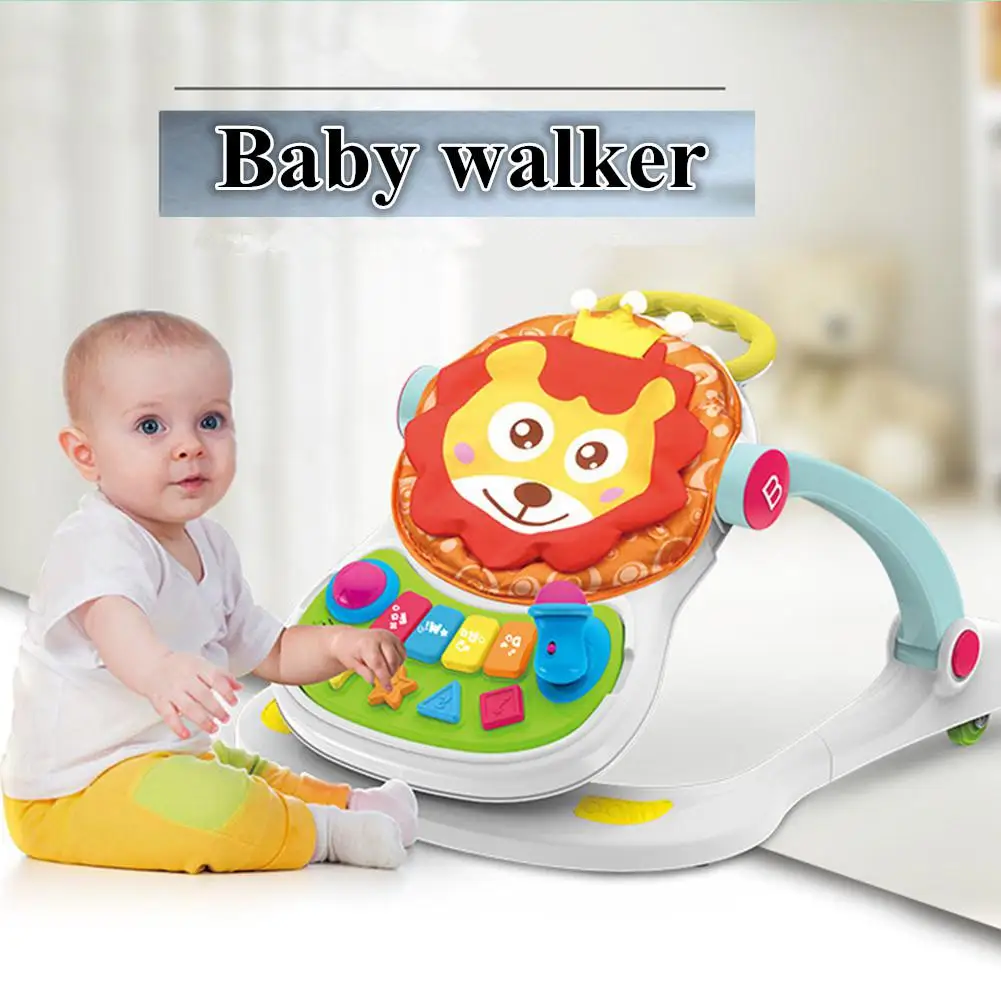 Детские игрушки ходунки 4 в 1 детская тележка для малышей многофункциональная с