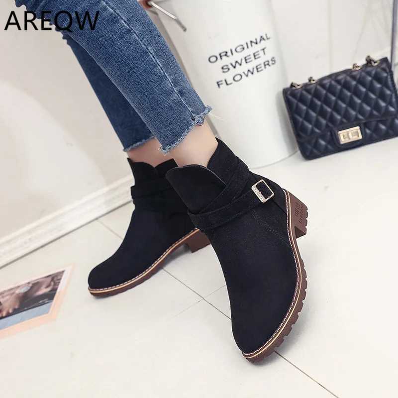 Женские Ботинки martin; Замшевые женские Ботинки martin; однотонные Зимние ботильоны; женские ботинки высокого качества