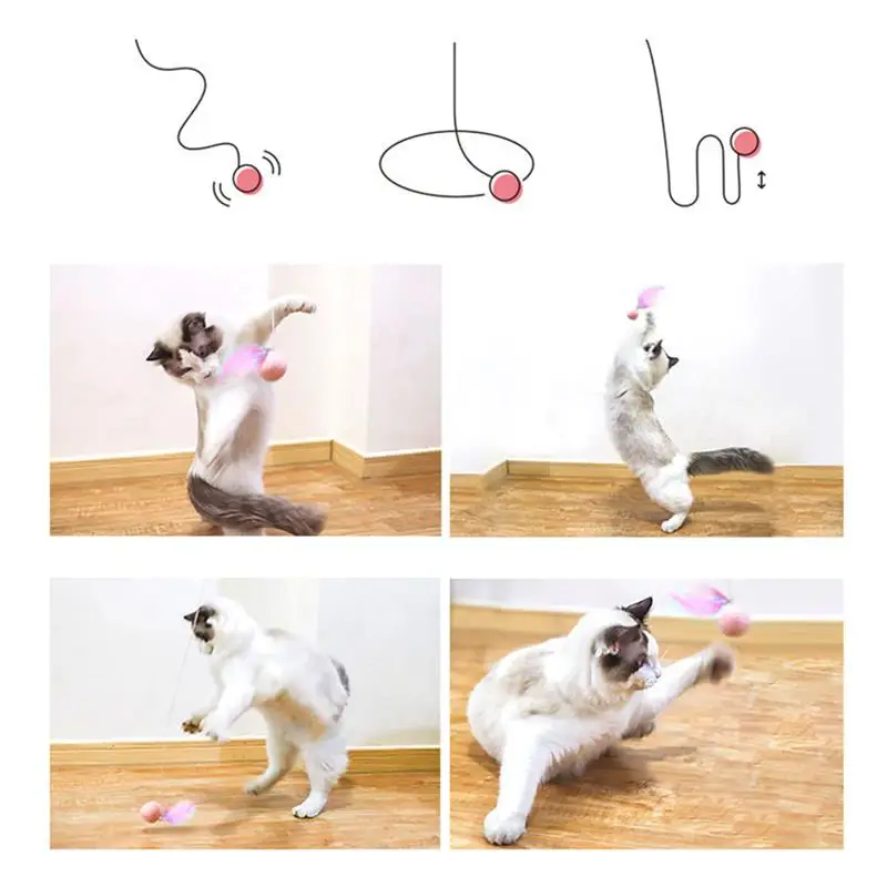 Интерактивная игрушка для кошек выдвижная жесткая Усиленная нейлоновая веревка