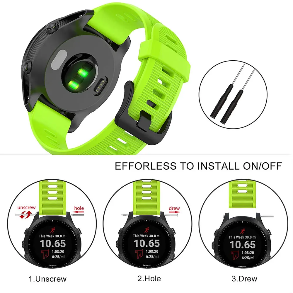 Силиконовый ремешок для наручных часов Garmin Forerunner 935 945 Fenix 5 Plus ТПУ Смарт-часы