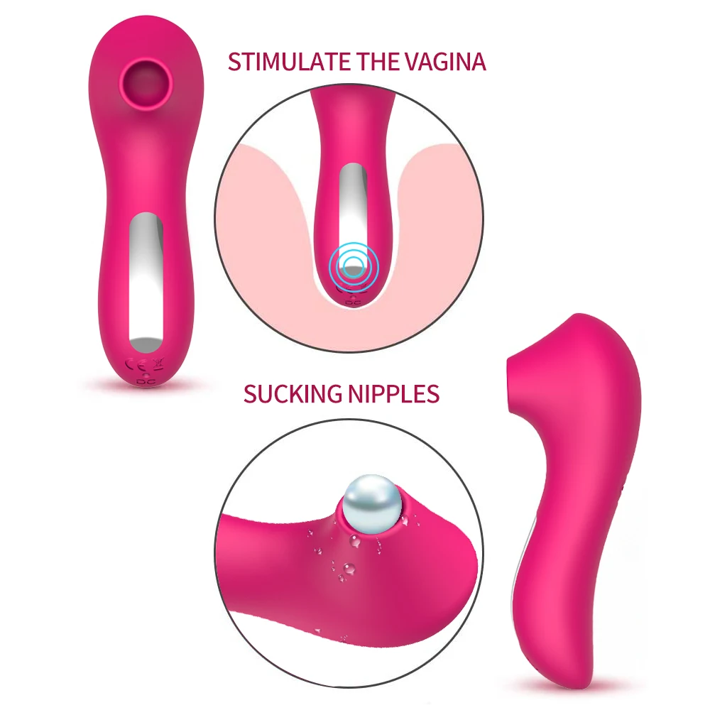 Clit Vagina Sucker Silicone Sucking Vibrator Female Clitoris Vacuum Stimulator ​Nipple Waterproof Sex Toys for Women | Красота и