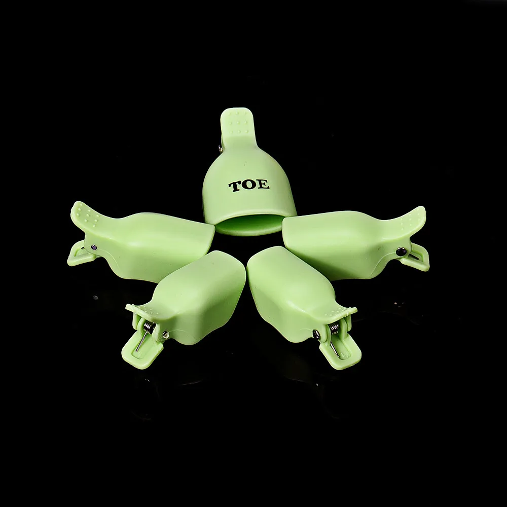 2019 Female Novelty 5 Piece Toenails Soaked Clip Cap Gel Nail Art Tips Reusable Makeup Remover | Manicure Tools