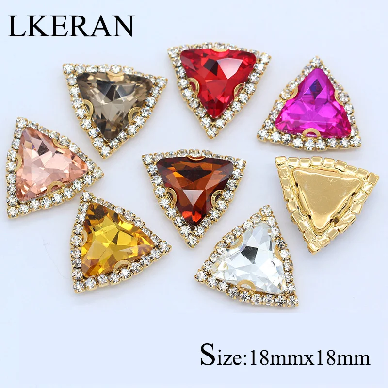 

LKERAN New 2019 Style 18mm Metal Buttons For Clothing 10pc 24 Color Acrylic Rhinestone Button 6-hole Sewing Handwork Decoration