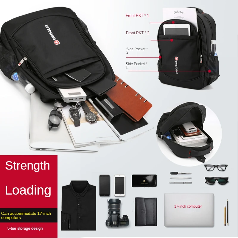 

New Men's Backpack 16 Inch High School Schoolbag Gift Business Outdoor Sports Leisure Travel Bag