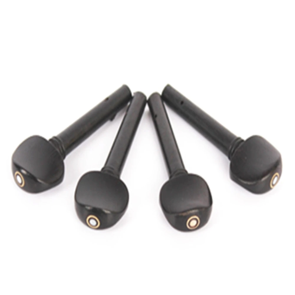 4 шт. черное дерево 4/4 колышки для настройки скрипки тюнеры с открытым Отверстием